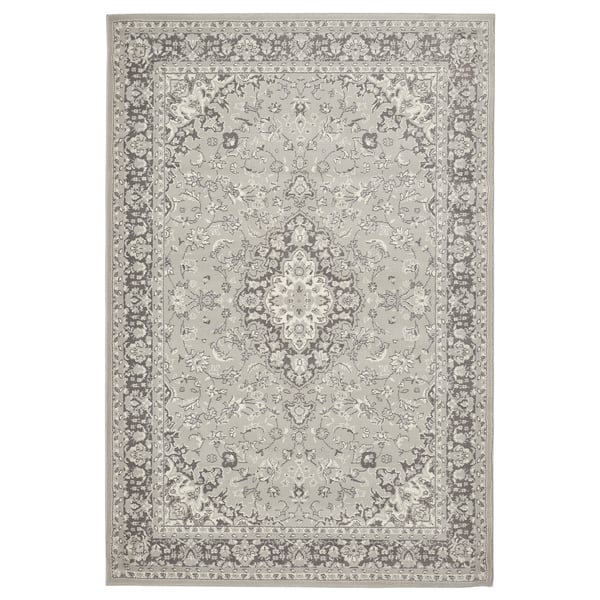 VEDBÄK - VEDBÄK Rug, low pile, light grey, 133x195 cm