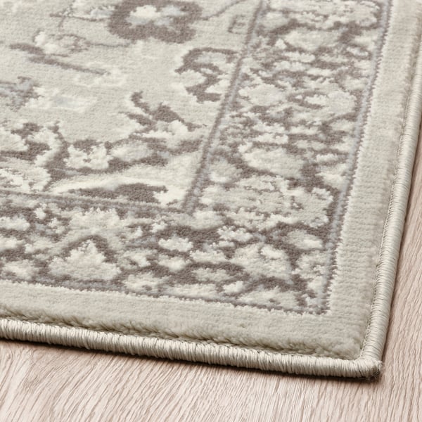 VEDBÄK rug, low pile, light grey, 80x180 cm