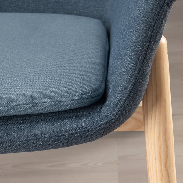 VEDBO high-back armchair, Gunnared blue, 80x108x85 cm