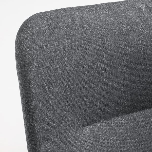 VEDBO high-back armchair, Gunnared dark grey, 80x108x85 cm