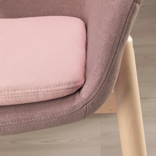 VEDBO high-back armchair, Gunnared light brown-pink