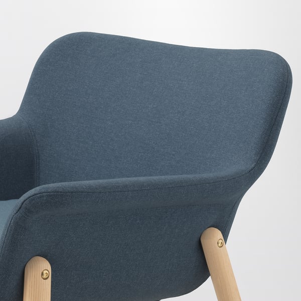 VEDBO armchair, Gunnared blue, 45x20x65 cm