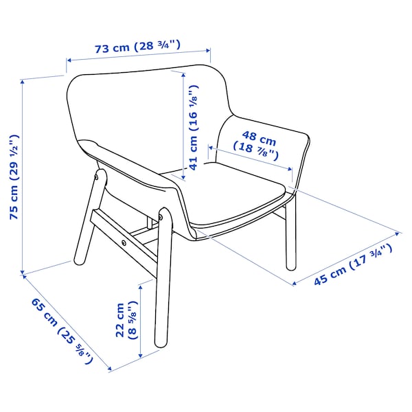 VEDBO Armchair - Gunnared dark grey ,