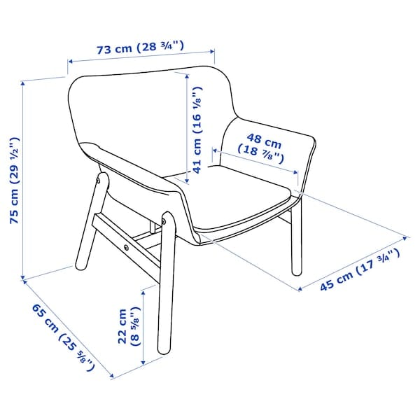 Ikea VEDBO Armchair - Gunnared dark grey ,