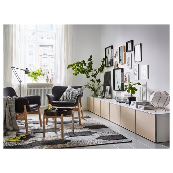 VEDBO armchair, Gunnared dark grey, 73 cm
