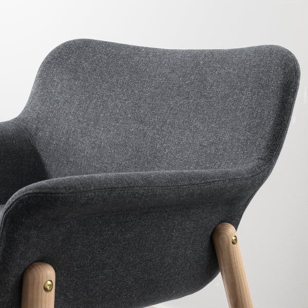 VEDBO armchair, Gunnared dark grey, 73 cm