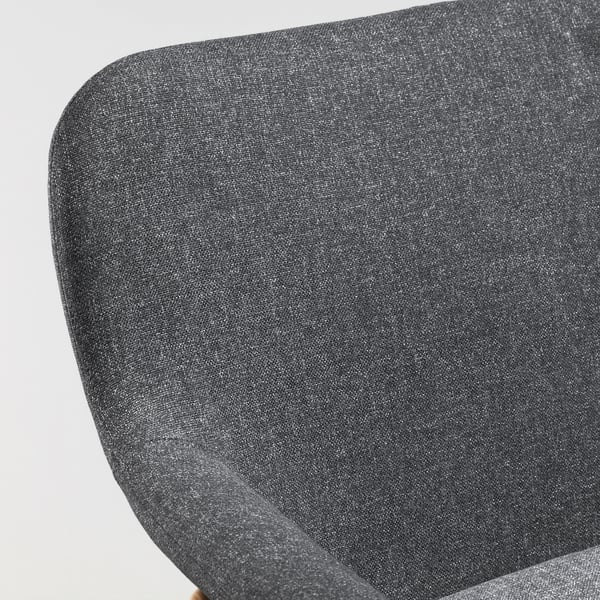 VEDBO armchair, Gunnared dark grey, 73 cm