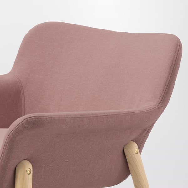 VEDBO armchair, Gunnared light brown-pink, 73 cm