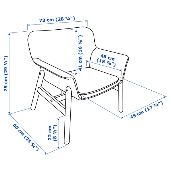 VEDBO armchair, Gunnared light green, 73 cm