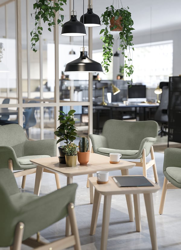 VEDBO armchair, Gunnared light green, 73 cm