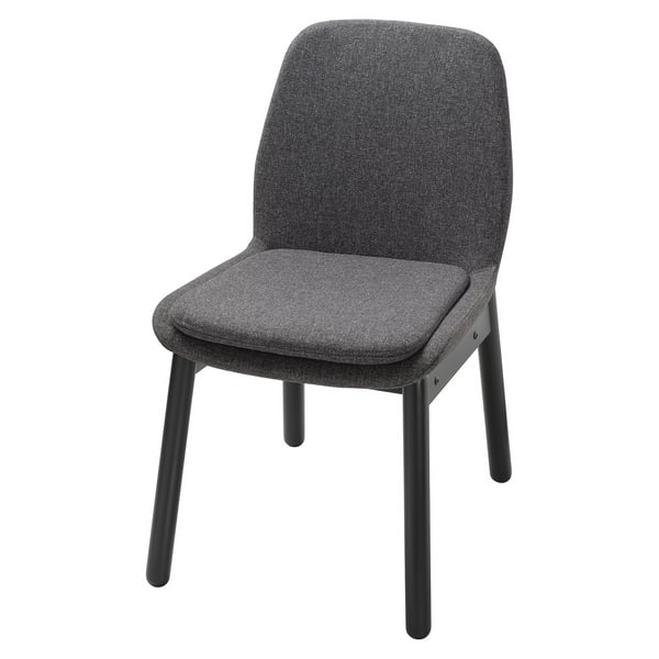 VEDBO chair, black/Gunnared dark grey