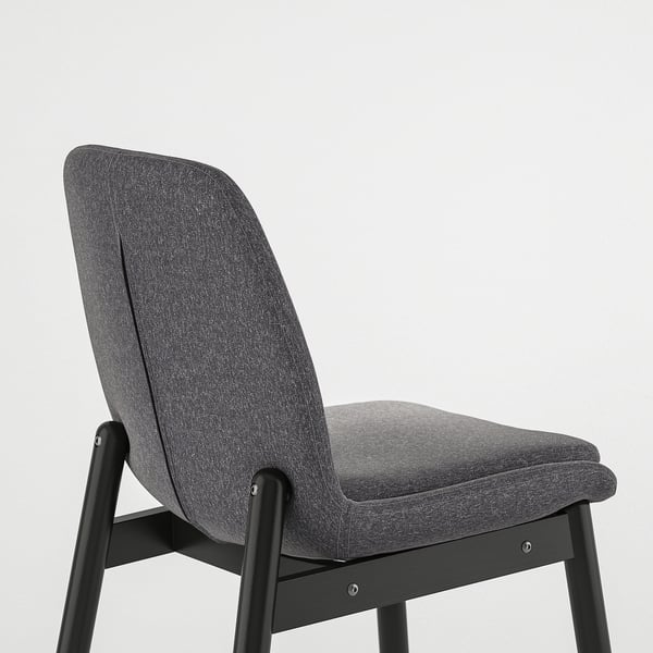 VEDBO chair, black/Gunnared dark grey