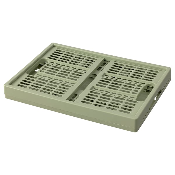 VEDKLYV folding box, light green, 48x35x24 cm