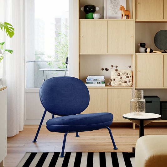 VEINGE easy chair, Skiftebo blue, 76x79x92 cm