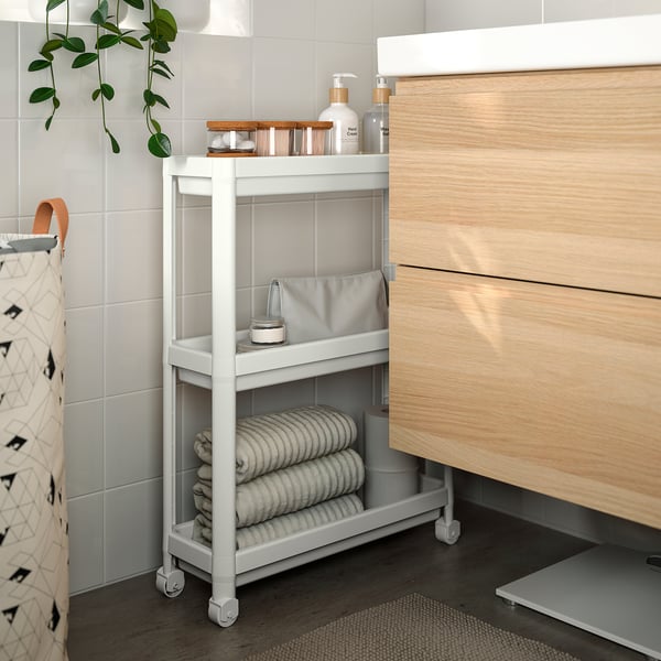 VESKEN trolley, white, 54x18x71 cm
