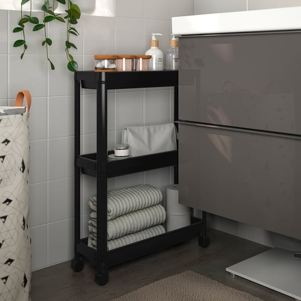 VESKEN trolley, black, 54x18x71 cm
