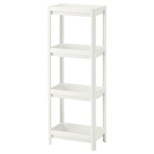 VESKEN shelf unit, white, 37x23x101 cm