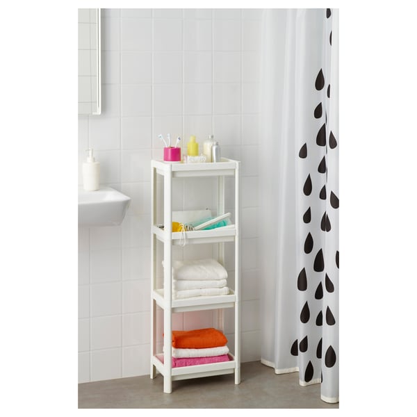 VESKEN shelf unit, white, 37x23x101 cm