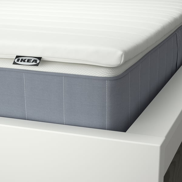 VESTERÖY - Mattress and topper, rigid light blue/Näsfjället white,160x200 cm