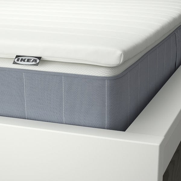 Ikea VESTERÖY - Mattress and topper, rigid light blue/Näsfjället white,160x200 cm