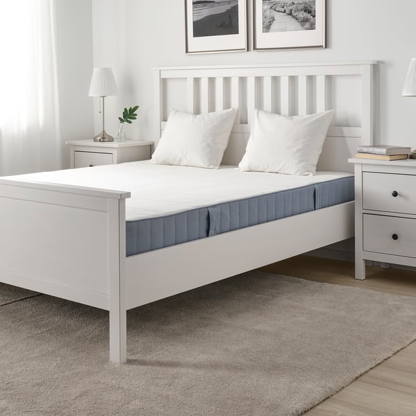 VESTMARKA sprung mattress, extra firm/light blue, 80x200 cm