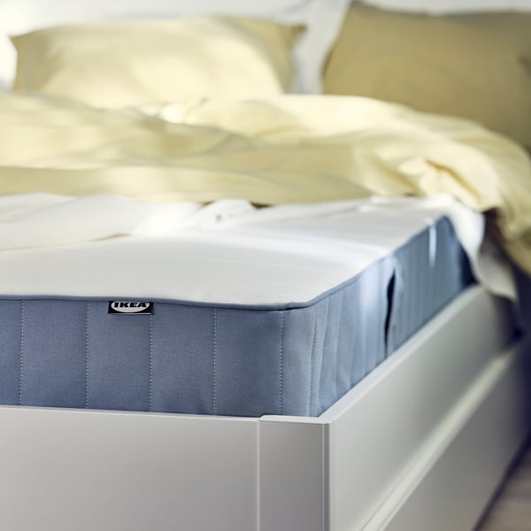 VESTMARKA sprung mattress, extra firm/light blue, 80x200 cm
