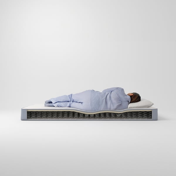 VESTMARKA sprung mattress, firm/light blue, 160x200 cm
