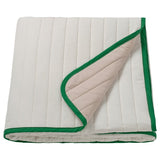 VETEJORDFLY bedspread, white/beige, 260x250 cm