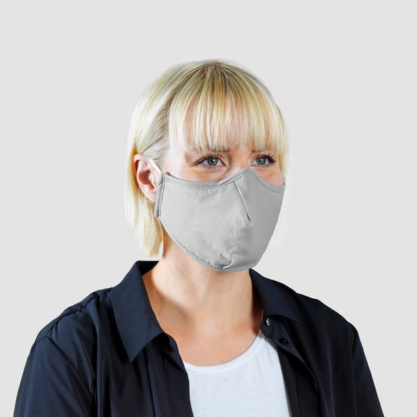 VETSKAP reusable community mask, non-med, light grey, 25x17 cm, 2 pack