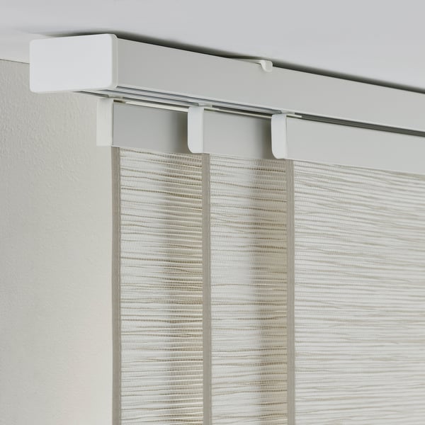 VIDGA - Triple track rail, included ceiling fittings/white, 140 cm