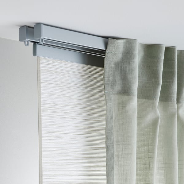 VIDGA single track rail, included ceiling fittings/silver-colour, 140 cm