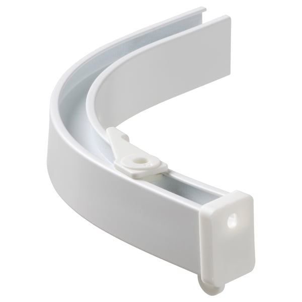 VIDGA corner piece, single track, included ceiling fitting/white