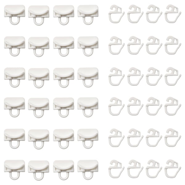 VIDGA glider and hook, white, 24 pack