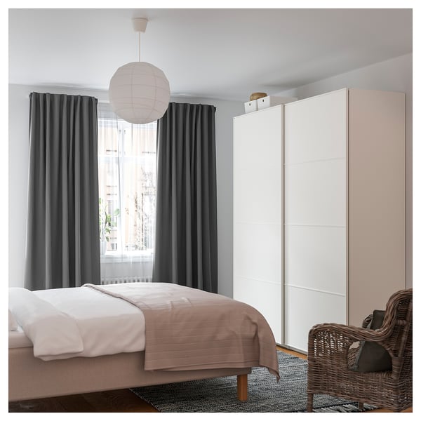VIDGA Wall set with 2 rails - silver color ,