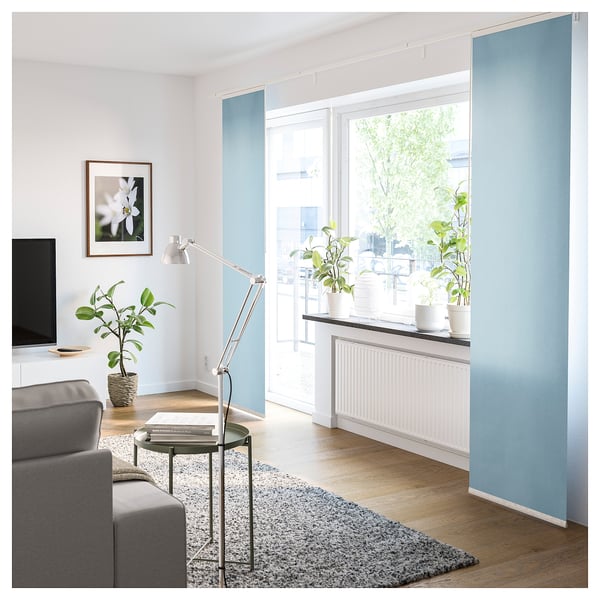 VIDGA - Set for panel curtains, wall mounted/white