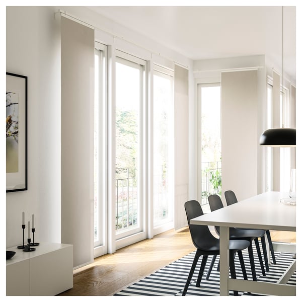 VIDGA - Set for panel curtains, wall mounted/white