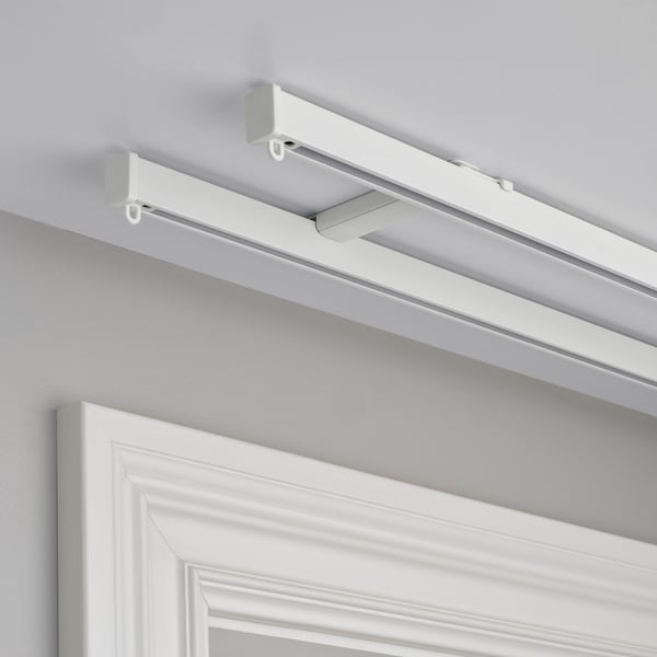 VIDGA ceiling bracket for 2 curtain rails, white