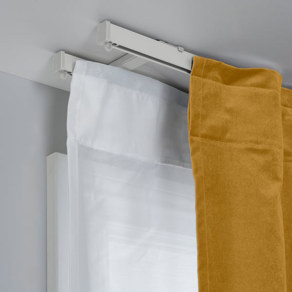 VIDGA ceiling bracket for 2 curtain rails, white