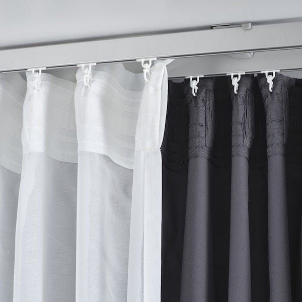 Ikea VIDGA - Ceiling bracket for 2 curtain rails, silver-905.954.16