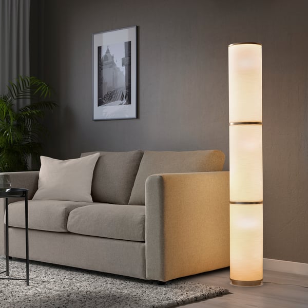 VIDJA floor lamp, white, 138 cm