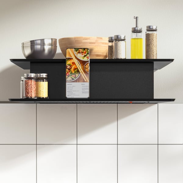 VIGGBO wall mounted extractor hood, IKEA 300 black, 52 cm