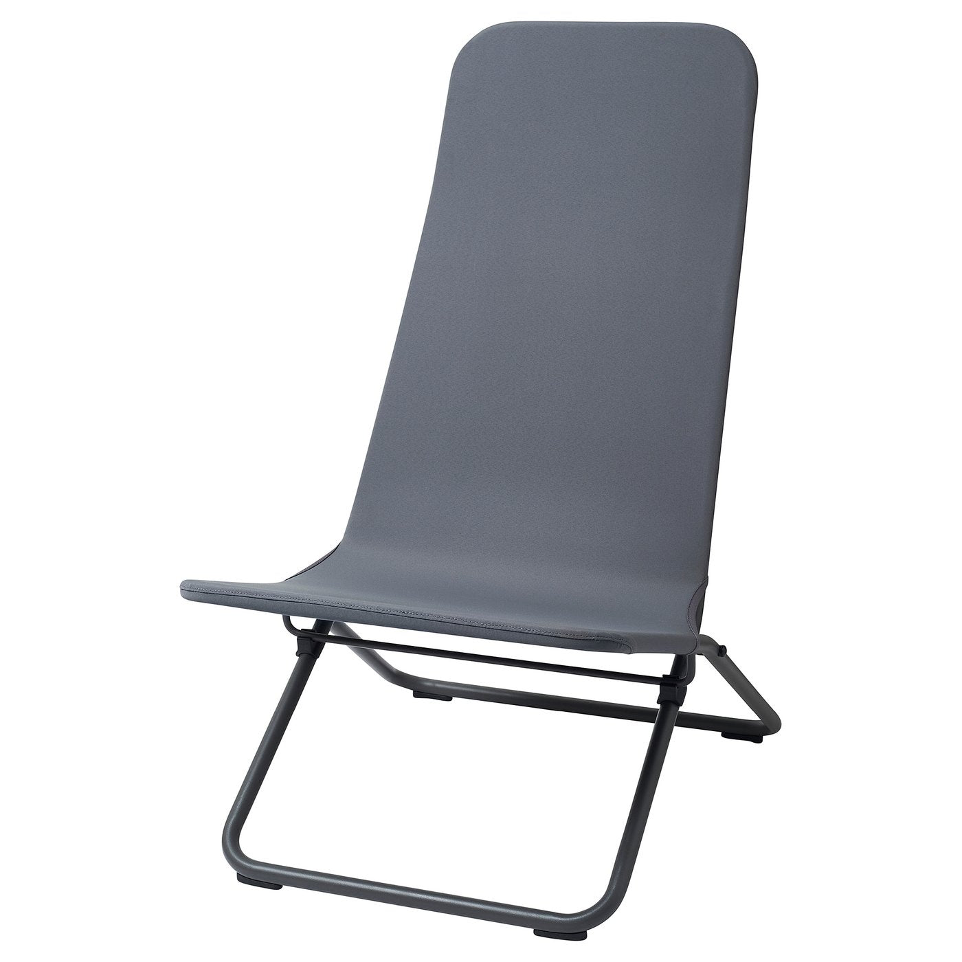 VIGGSÖ lounge chair, outdoor, foldable dark grey, 58x93x80 cm