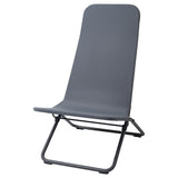 VIGGSÖ lounge chair, outdoor, foldable dark grey, 58x93x80 cm