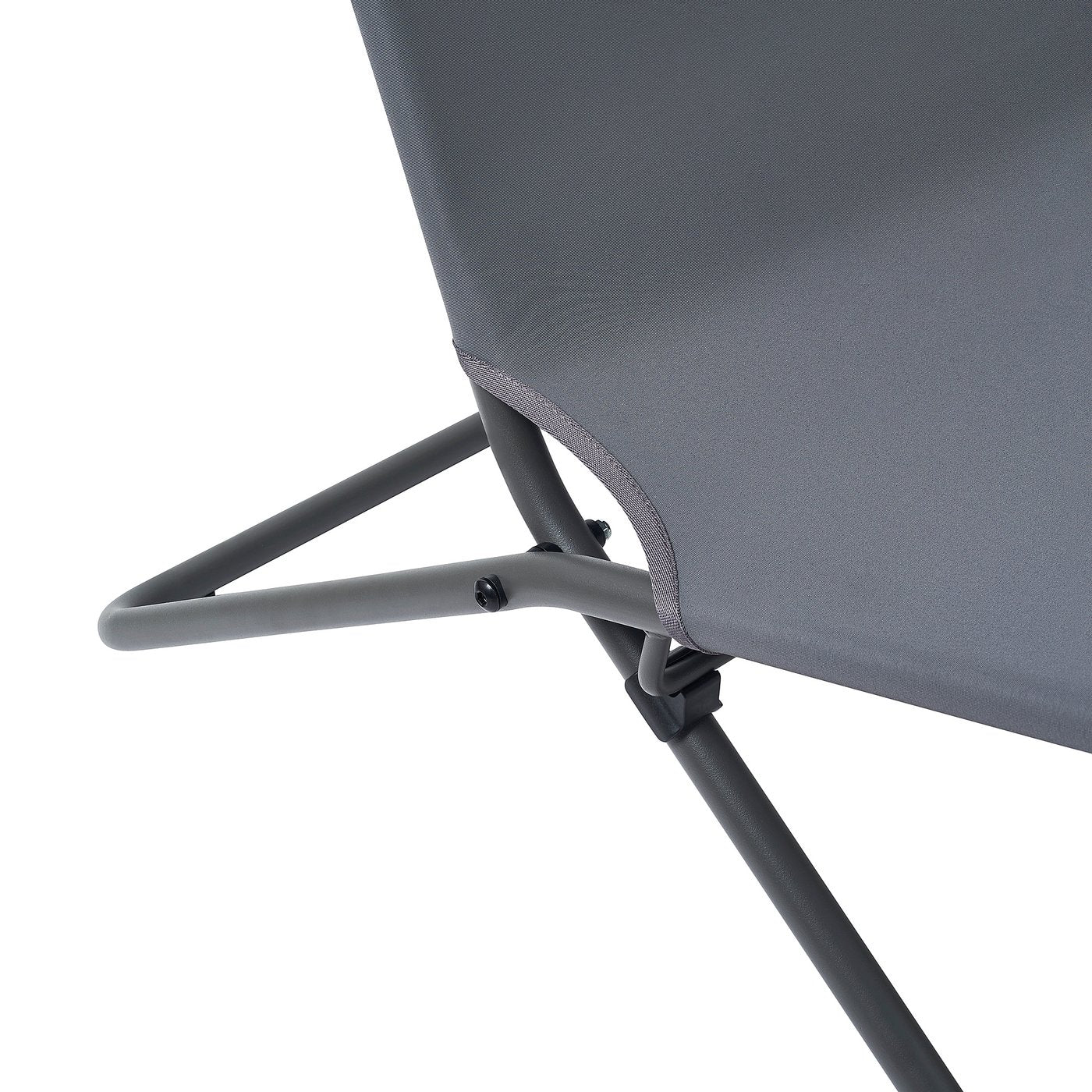 VIGGSÖ lounge chair, outdoor, foldable dark grey, 58x93x80 cm