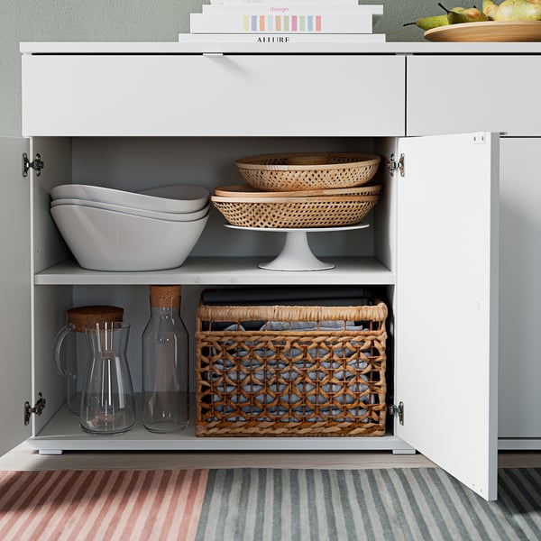 VIHALS - VIHALS Sideboard, white, 140x37x75 cm