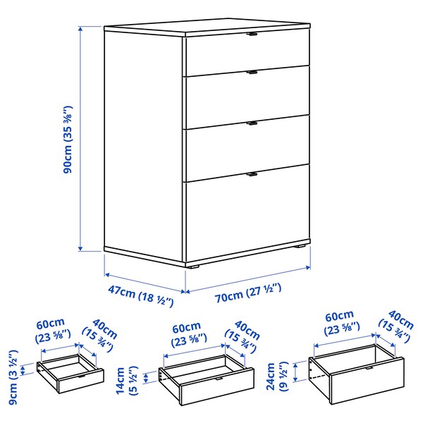 VIHALS - Wardrobe combination, white/mirror glass, 270x57x200 cm