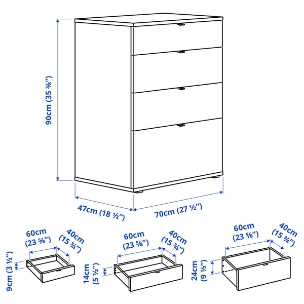 VIHALS - VIHALS Wardrobe combination, white/mirror glass, 270x57x200 cm