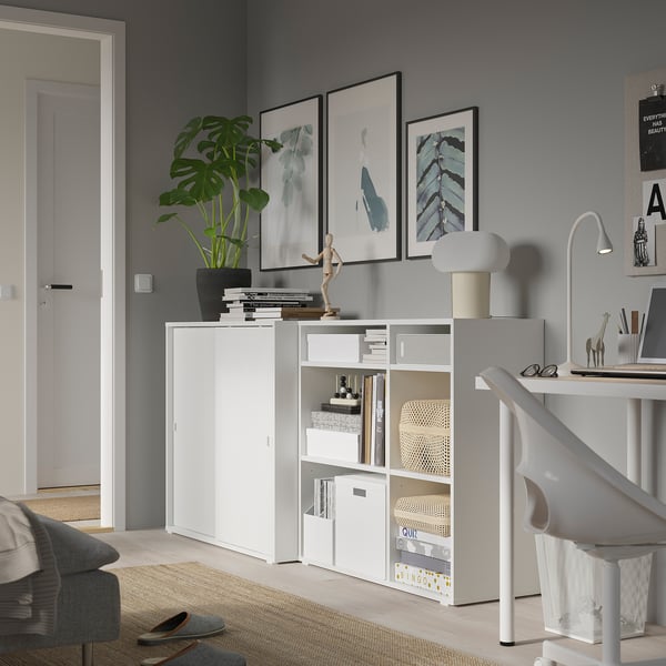 VIHALS - VIHALS Storage combination, white, 190x47x90 cm