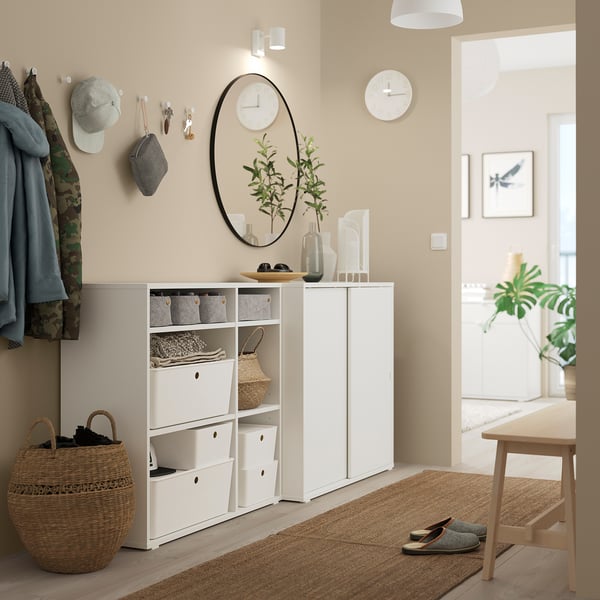 VIHALS storage combination, white, 190x47x90 cm