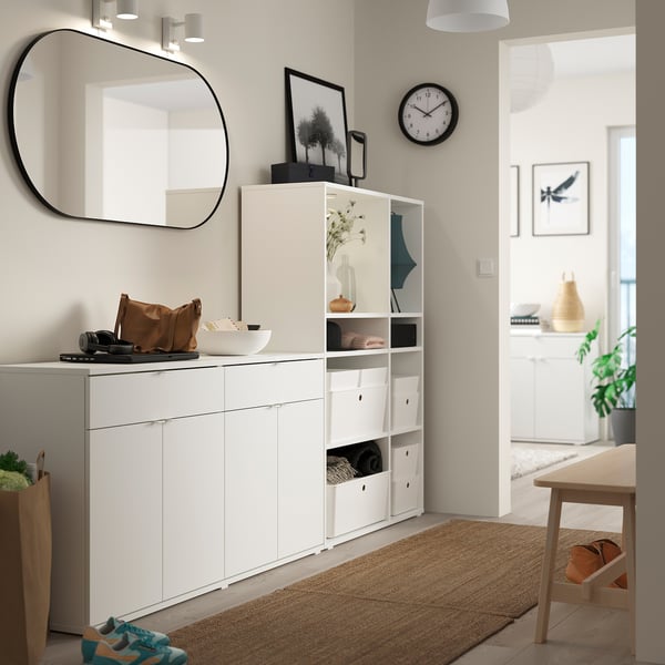 VIHALS - VIHALS Storage combination, white, 235x37x140 cm